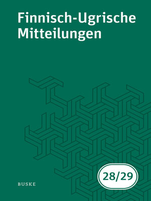 cover image of Finnisch-Ugrische Mitteilungen Band 28/29